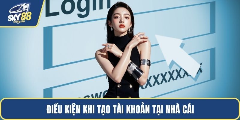 Điều kiện khi tạo tài khoản tại nhà cái
