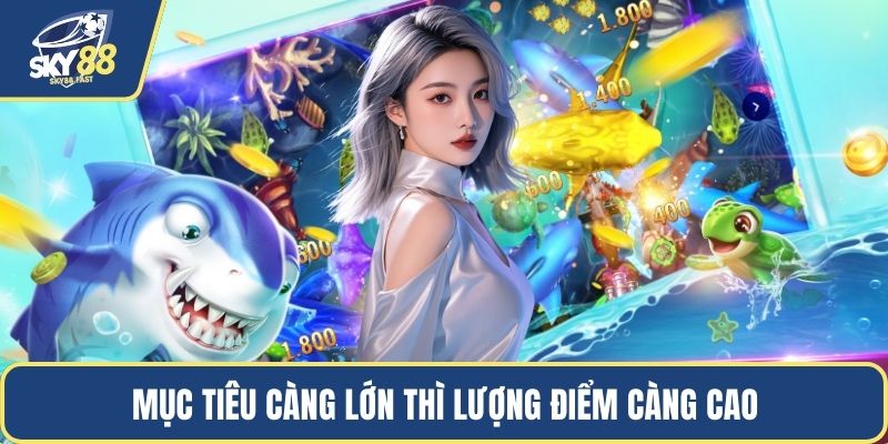 Mục tiêu càng lớn thì lượng điểm càng cao